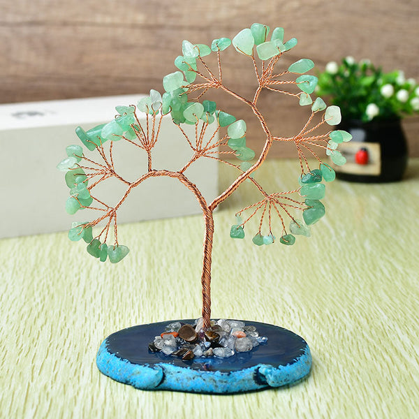 Natural Green Aventurine Crystal Fortune Tree